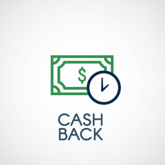 Cash back icon. Hand holding dollar Premium quality graphic design element. Modern sign, linear pictogram, outline symbol, simple thin line icon - Vector.