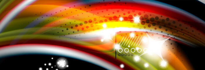 Color flow poster. Wave Liquid shape color background. Art design for your design