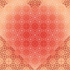 Origami seamless valentine's day heart with a print of lines 