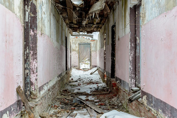 Abandoned building ruins
