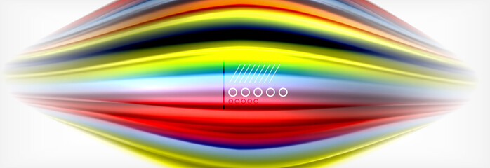 Abstract wave lines liquid fluid rainbow style color stripes background. Artistic illustration for presentation, app wallpaper, banner or poster