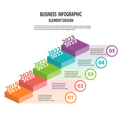 Infographics business template with yearly steps for Presentation, Sale forecast, Web design, Improvement, Step by Step