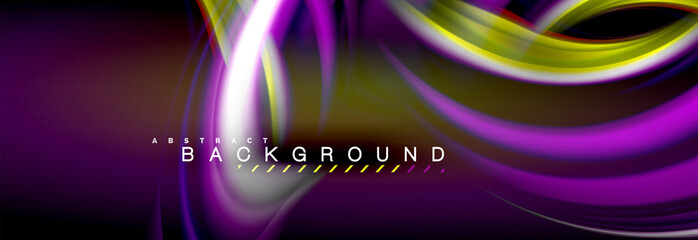 Blurred fluid colors background, abstract waves lines, mixing colours with light effects on light backdrop. Vector artistic illustration for presentation, app wallpaper, banner or posters