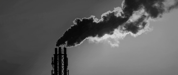 pipes from which there is smoke, environmental pollution, ecology, background 