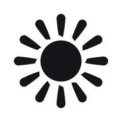 Sun icon vector isolated