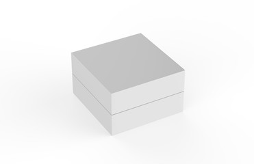 Fototapeta premium Closed cardboard box on isolated white background, packaging box mock up, 3d illustration