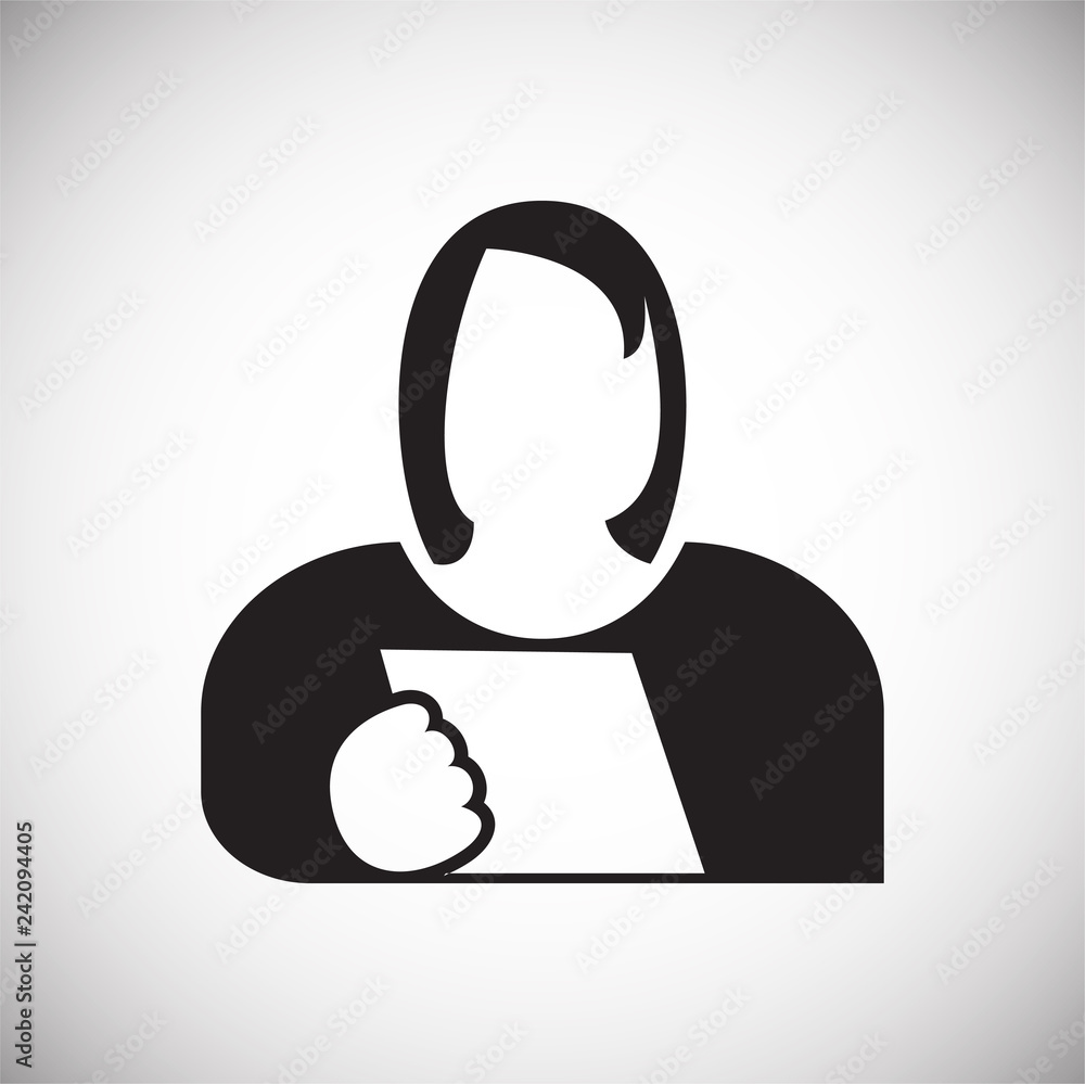 Poster teacher icon on white background for graphic and web design, modern simple vector sign. internet con