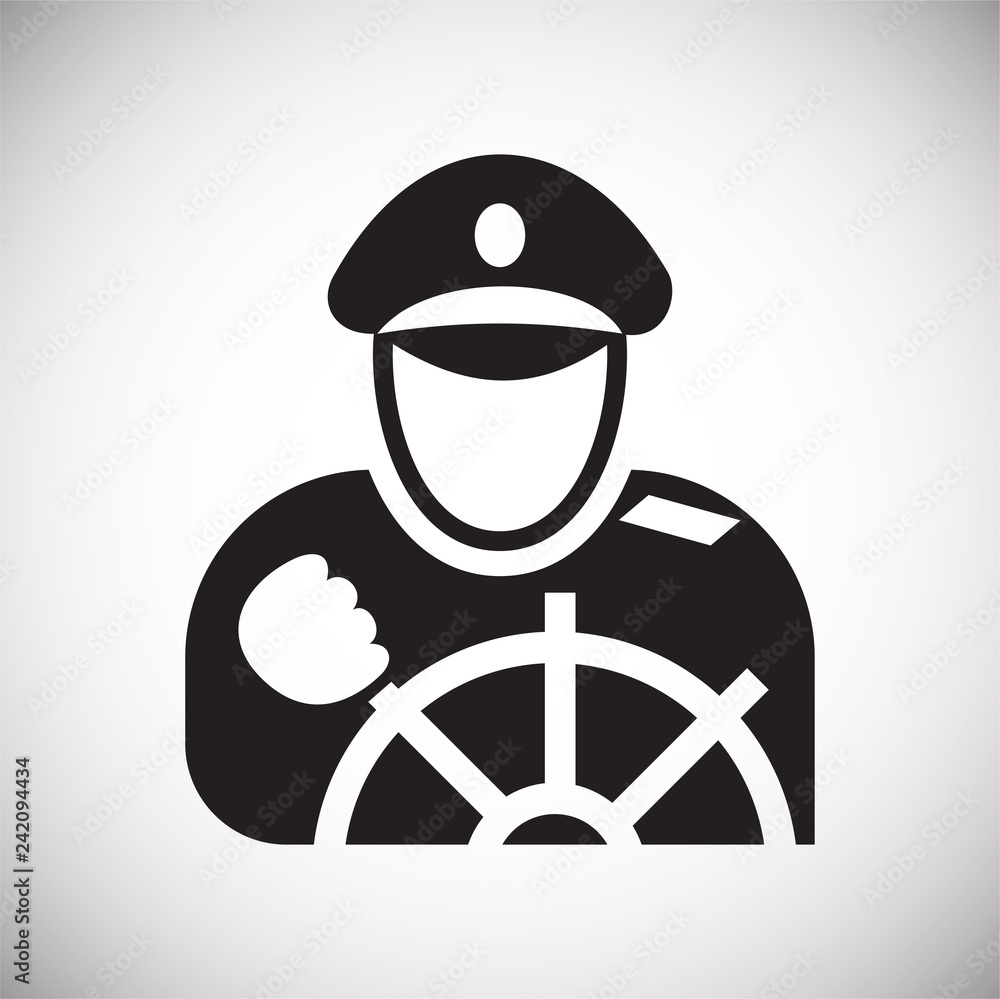 Poster captain icon on white background for graphic and web design, modern simple vector sign. internet con