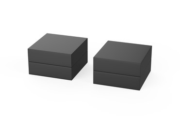 Closed cardboard box on isolated white background, packaging box mock up, 3d illustration