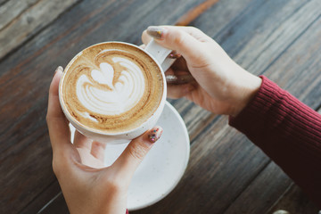 Cup coffee for Breakfast on hand