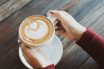 Cup coffee for Breakfast on hand