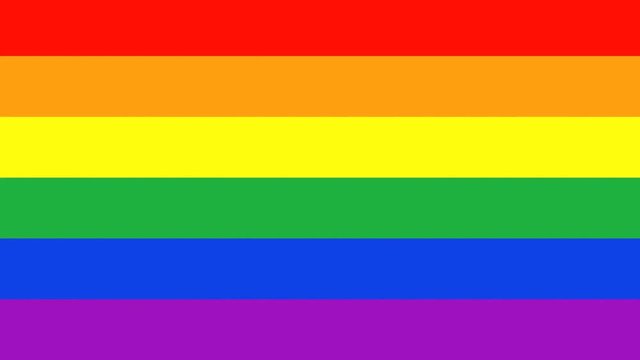 rainbow flag is formed, ideal footage to represent love and gender equality