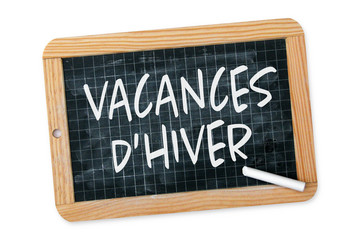 Obraz premium Ardoise vacances d'hiver