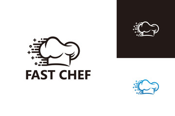 Fast Chef Logo Template Design Vector, Emblem, Design Concept, Creative Symbol, Icon