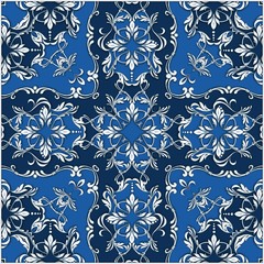 Square composition with golden scrolls and leaves. Design of kerchief