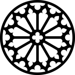 La Ferté Bernard, France, rose window