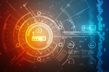 2d rendering Transmitter WiFi