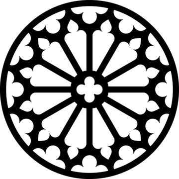 La Fert&eacute; Bernard, France, rose window