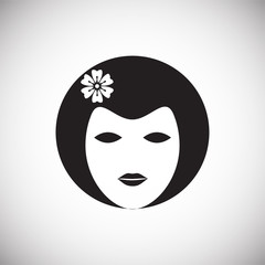 Woman day icon on white background for graphic and web design, Modern simple vector sign. Internet concept. Trendy symbol for website design web button or mobile