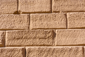 Background of the ancient brick wall in a Karnak temple. Luxor, Egypt.