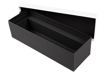 Blank black Product Package Box Container Packaging on white background