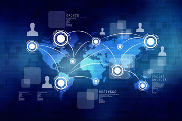 2d illustration Business Network 
