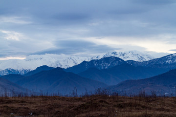 Mountain landscape and view. Mountain background