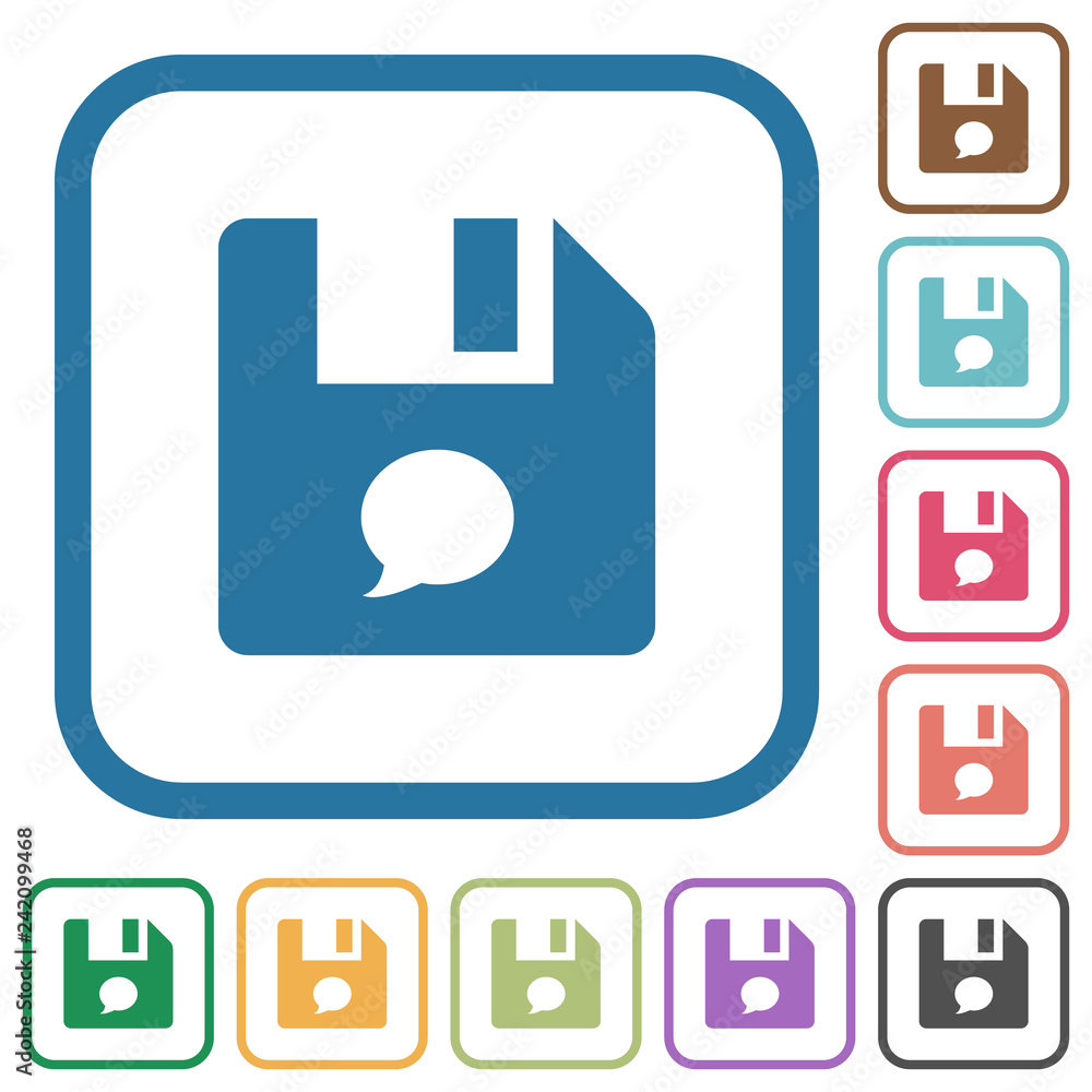 Poster file comment simple icons