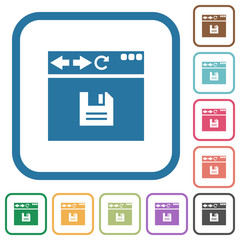Browser save simple icons