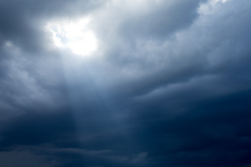 blue sky background with tiny clouds