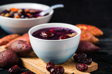 Sweet potato dessert, various sweet potatoes