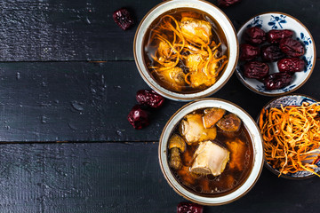 Chinese medicine pork ribs stew