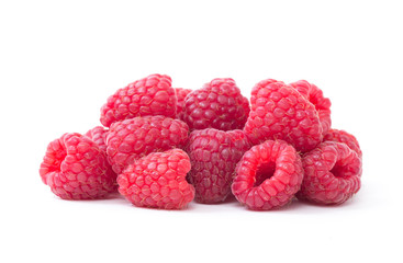 Raspberry isolated. Raspberry on white. Raspberries.