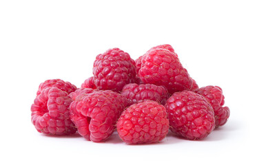 Raspberry isolated. Raspberry on white. Raspberries.