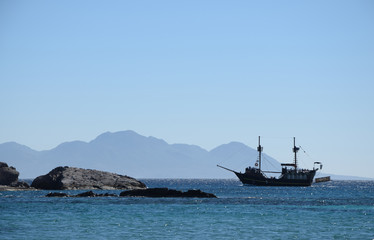 Schiff bei Kefalos, Kos
