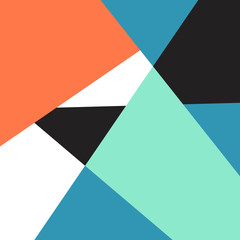 Multicolored Swiss graphic illustration set