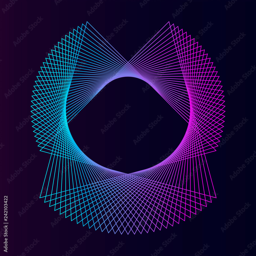 Poster abstract circular geometric element vector