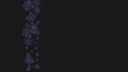 Snowflakes Christmas and New Year holiday banner