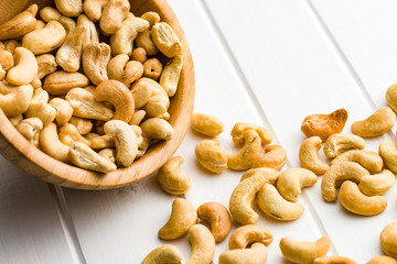 Roasted cashew nuts.
