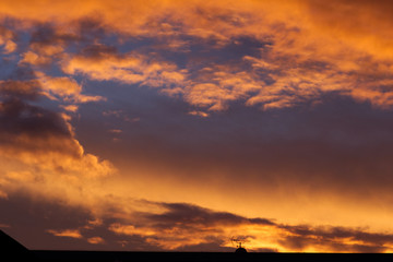 Sunrise Over Rooftop UK