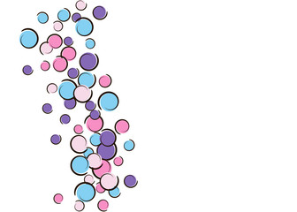Pop art background with comic polka dot confetti.
