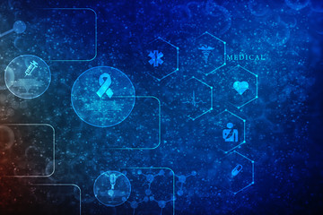 2D illustration medical structure background