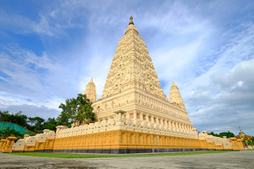 Perspective view at the corner of Thatta Thattaha Maha Bawdi Pagoda in Naypyitaw, capital city of Myanmar