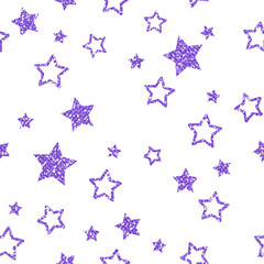 Violet Star Pattern. Glitter Look.