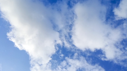 fresh clear blue sky with light cloud