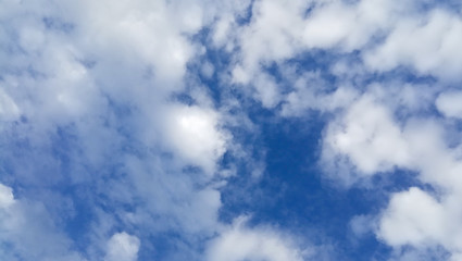 fresh clear blue sky with light cloud