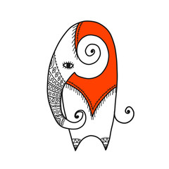 White elephant, sketch for your design