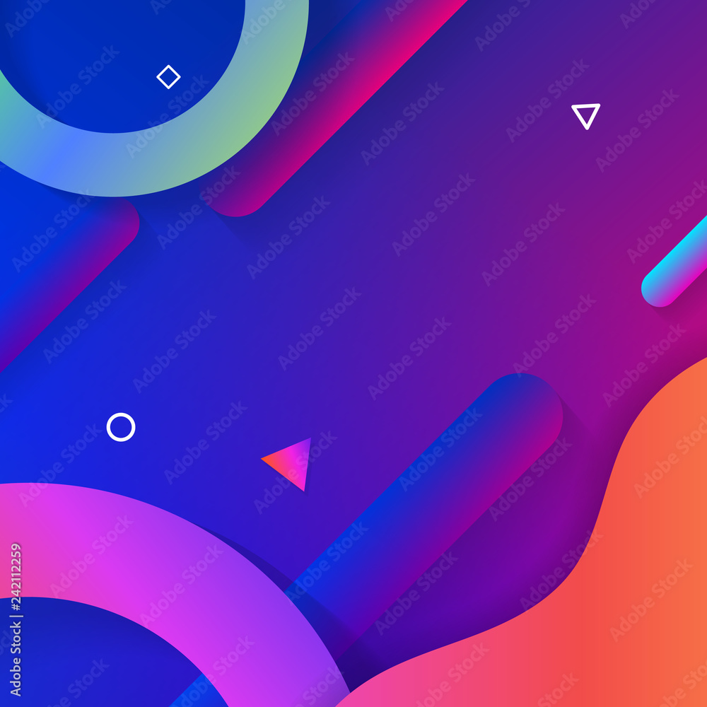 Aufkleber modern geometric abstract gradient background vector
