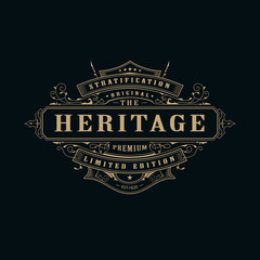 vintage label whiskey badge banner engraving retro vector illustration