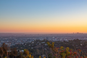 Beautiful sunset view at Los Angeles, USA